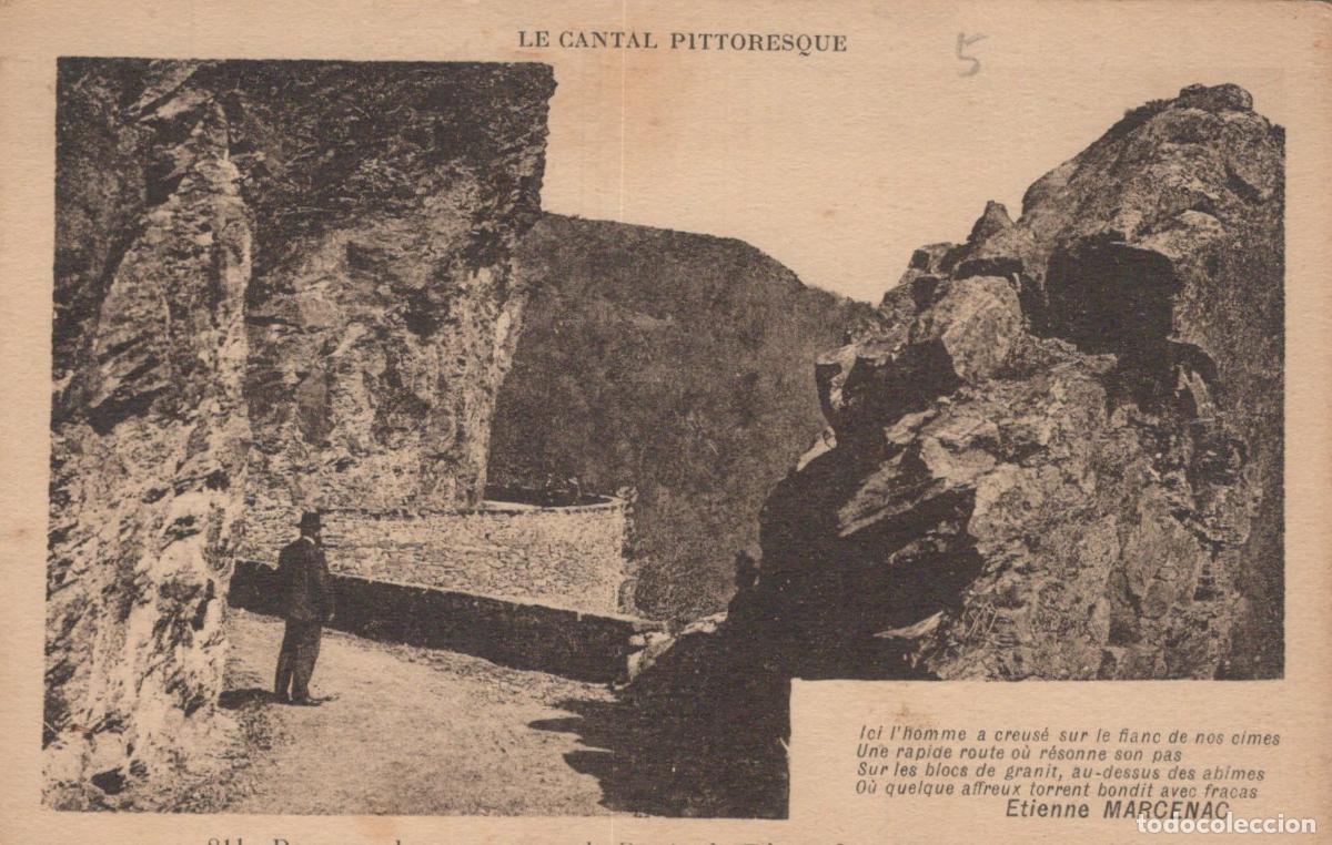 Postais: France Gorges de la Truy&egrave;re Paysage Montagneux Homme sur Chemin Post&eacute;e *YAC863