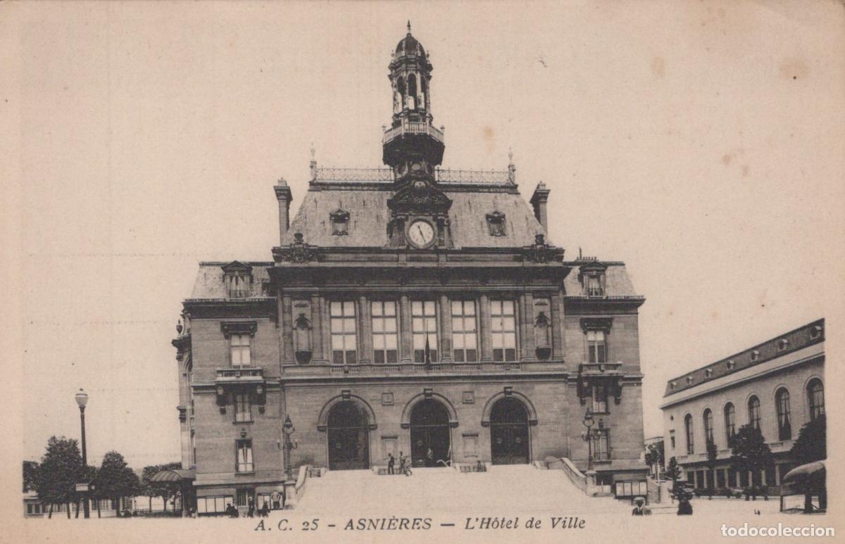 Postais: France Asni&egrave;res &Icirc;le de H&ocirc;tel de Ville Architecture Unposted *YAC921