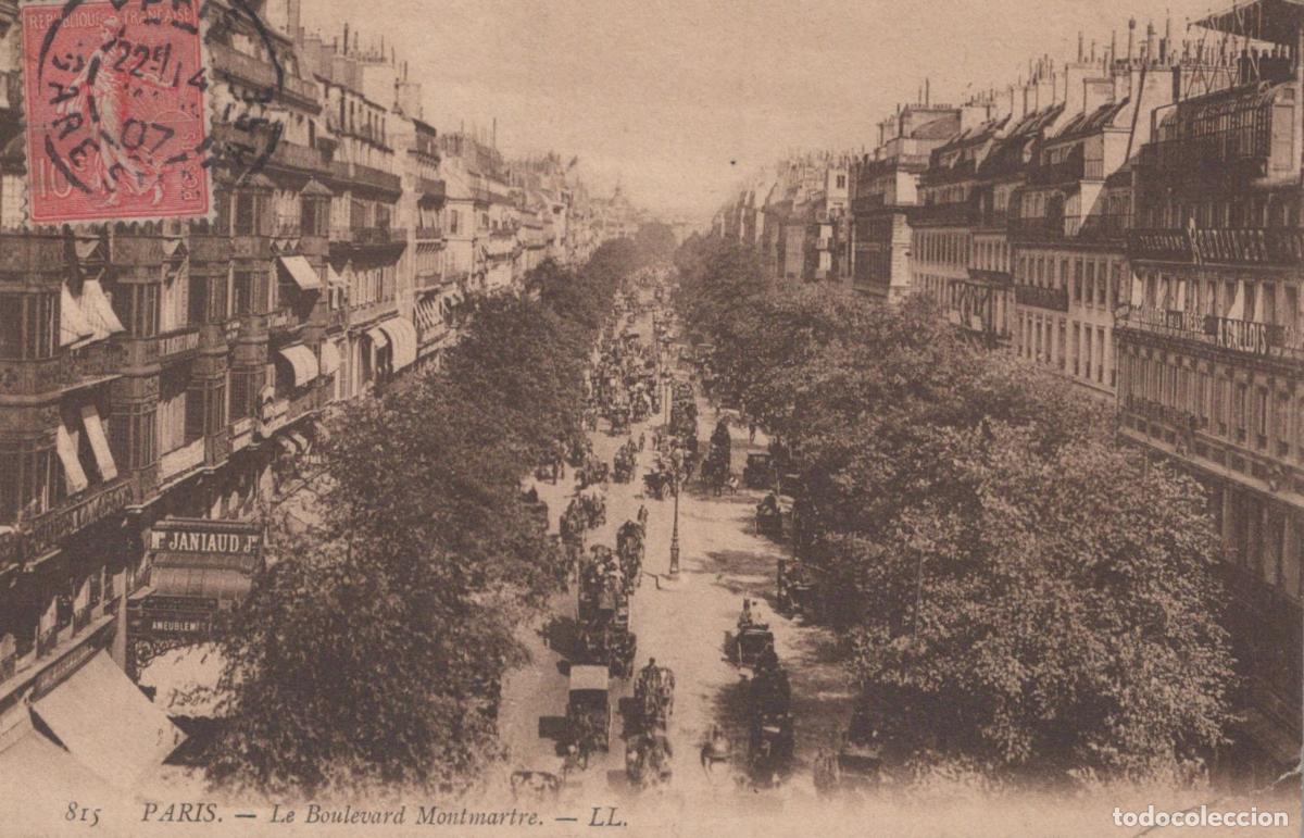 Postales: France Paris &Icirc;le de Boulevard Montmartre Sc&egrave;ne de Rue Post&eacute;e 1905 *YAC954