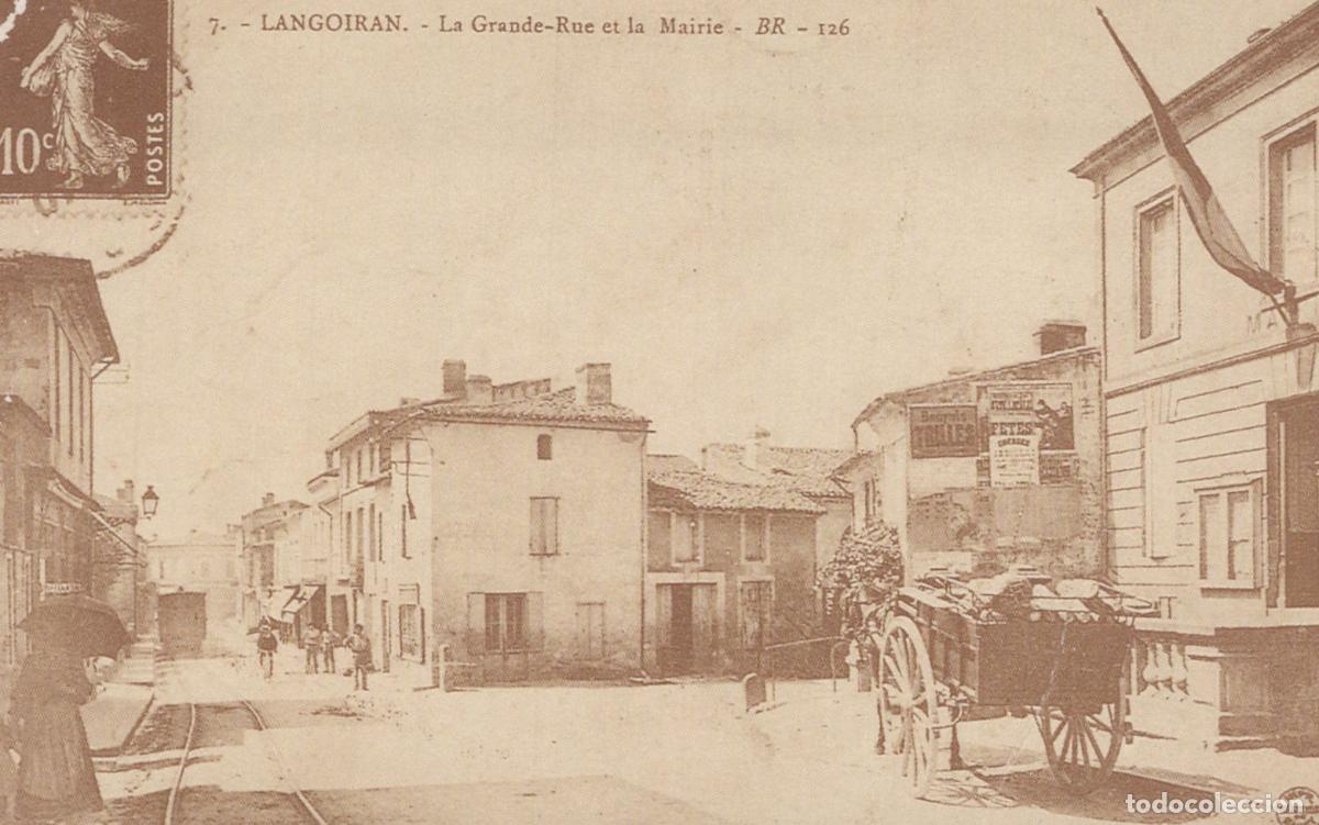 Postales: France Langoiran Grande Rue et Mairie *YAC982