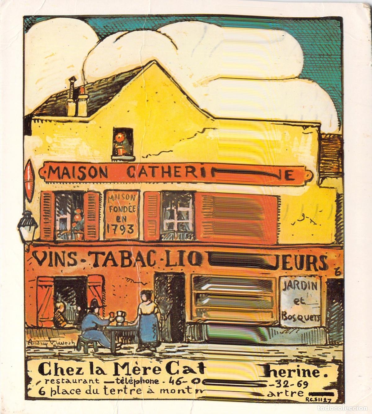 Postales: Postal de La M&egrave;re Catherine en Montmartre, Par&iacute;s