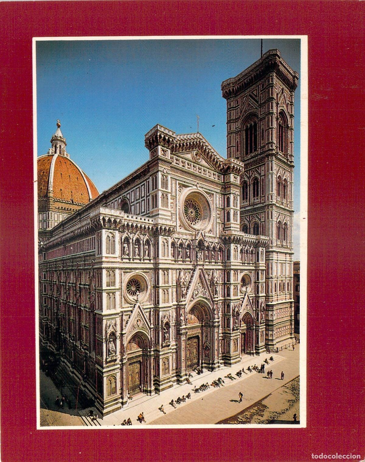 Postales: Postal de la Fachada de Santa Maria del Fiore en Florencia