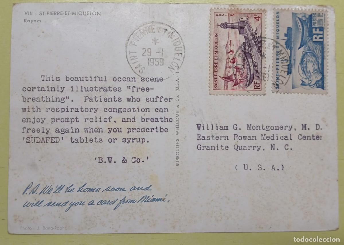 Postales: Postal isals saint pierre et miquelon 1959