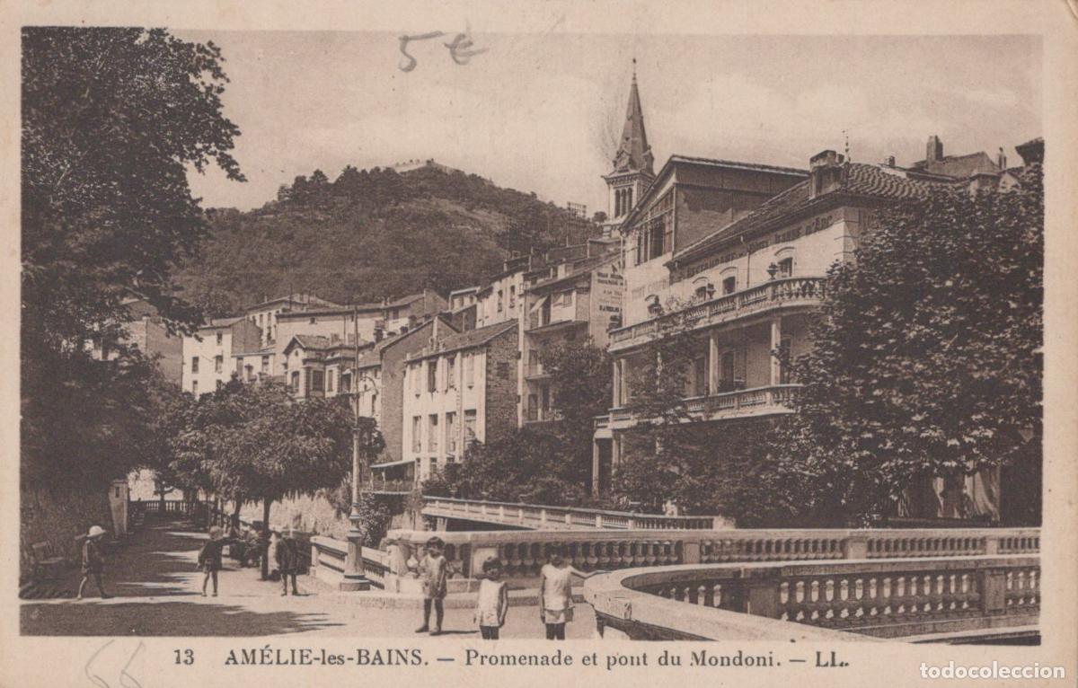 Cartoline: France Am&eacute;lie les Bains Promenade et Pont du Mondoni *YAD013