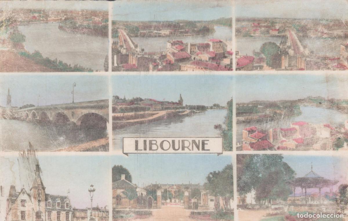 Cartoline: France Libourne Vues Multiples Dordogne Pont Jardin *YAD027