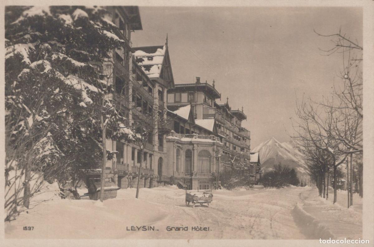 Cartoline: Suisse Leysin Grand H&ocirc;tel Architecture Majestueuse Hivernale Marque *YAD039