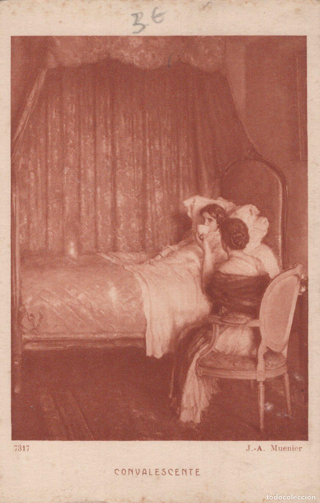 Cartoline: France Paris &Icirc;le de Muenier Convalescente Sc&egrave;ne Int&eacute;rieure Unposted *YAD104