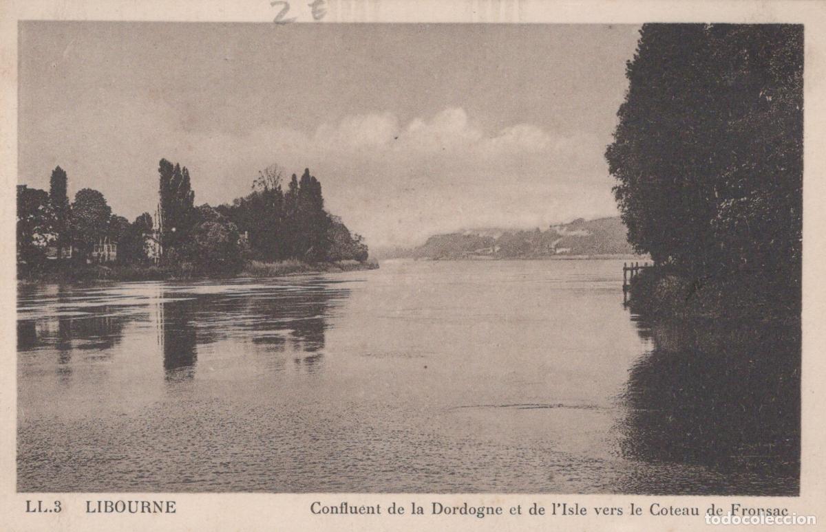 Cartoline: France Libourne Confluent Dordogne Isle Fronsac Paysage *YAD030