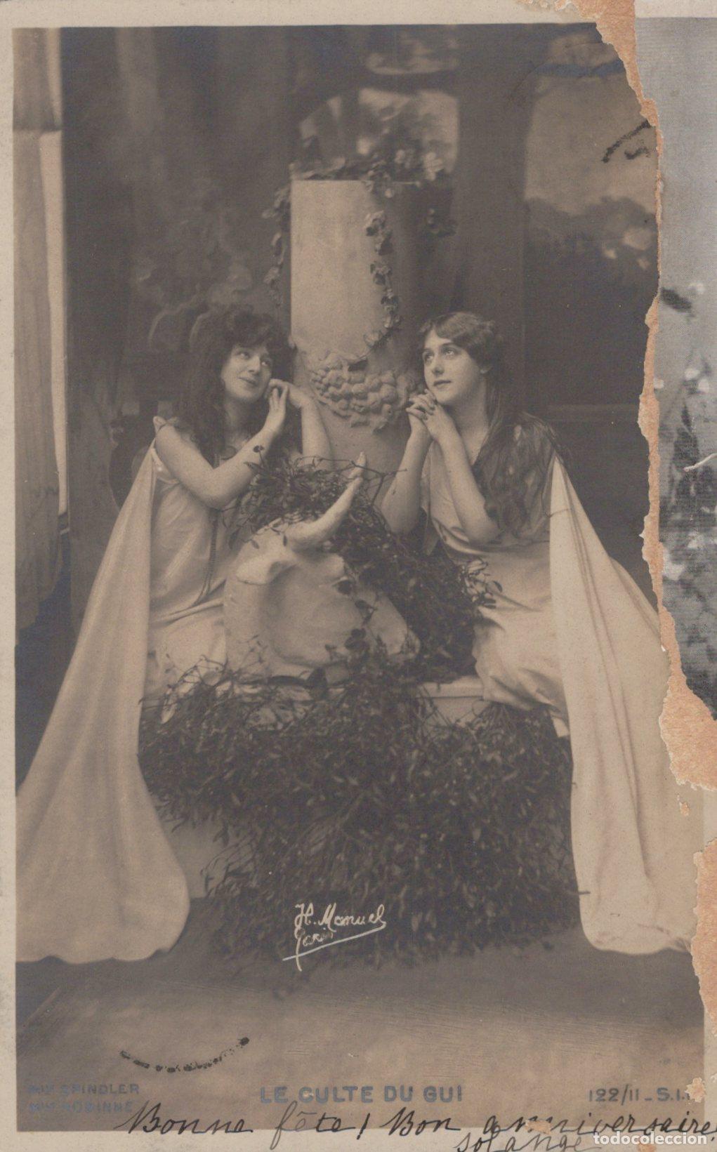 Postais: France Paris &Icirc;le de Culte du Gui Femmes T&ecirc;te de Taureau *YAD100