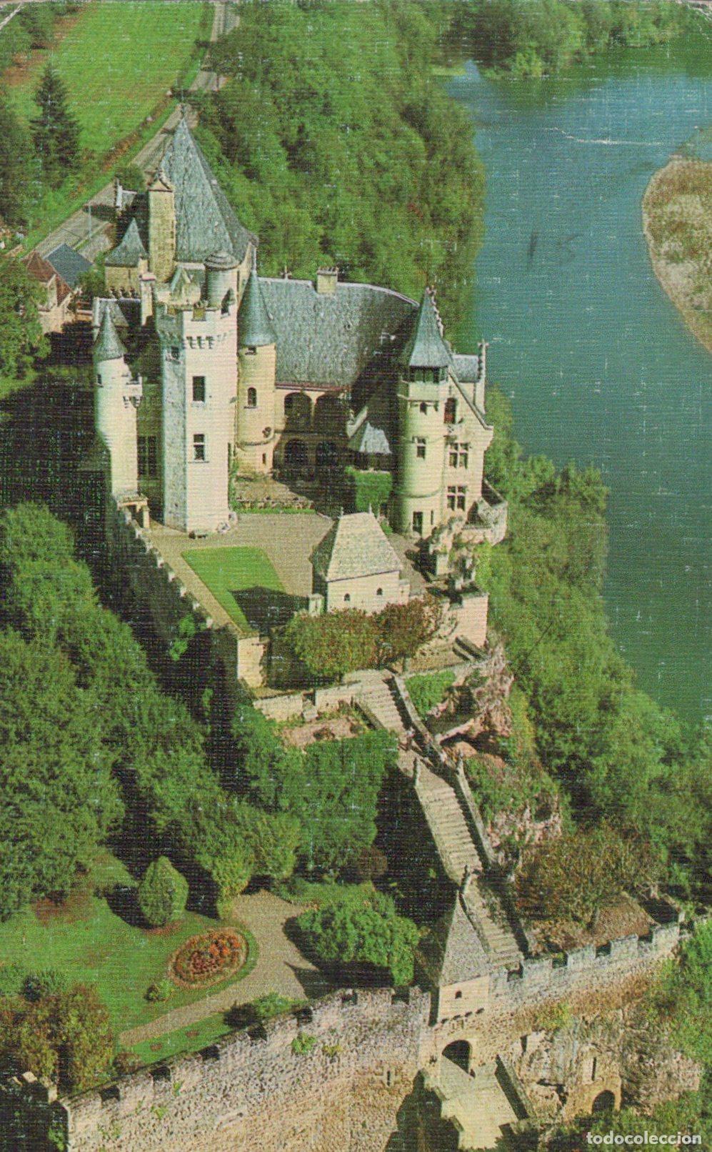 Cartoline: France Montfort Chateau Dordogne Aerial View Posted 1982 *YAD119