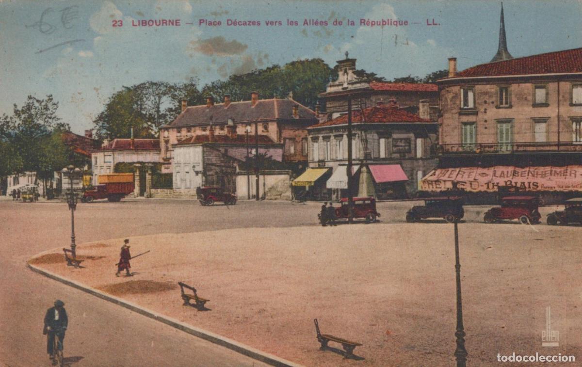 Cartoline: France Libourne Place D&eacute;cazes Architecture Autos *YAD034