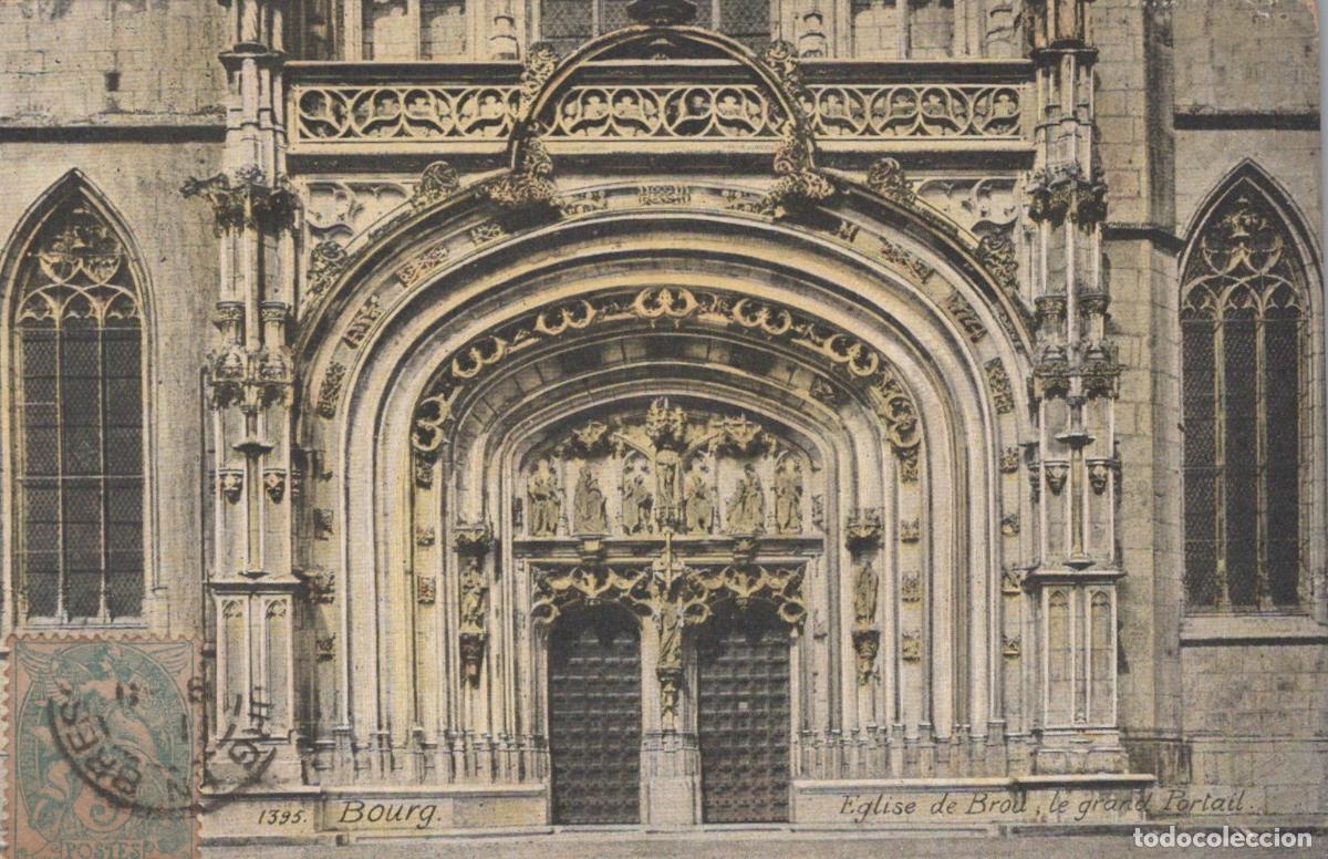 Cartoline: France Bourg en Bresse &Eacute;glise de Brou Grand Portail Gothique *YAD040