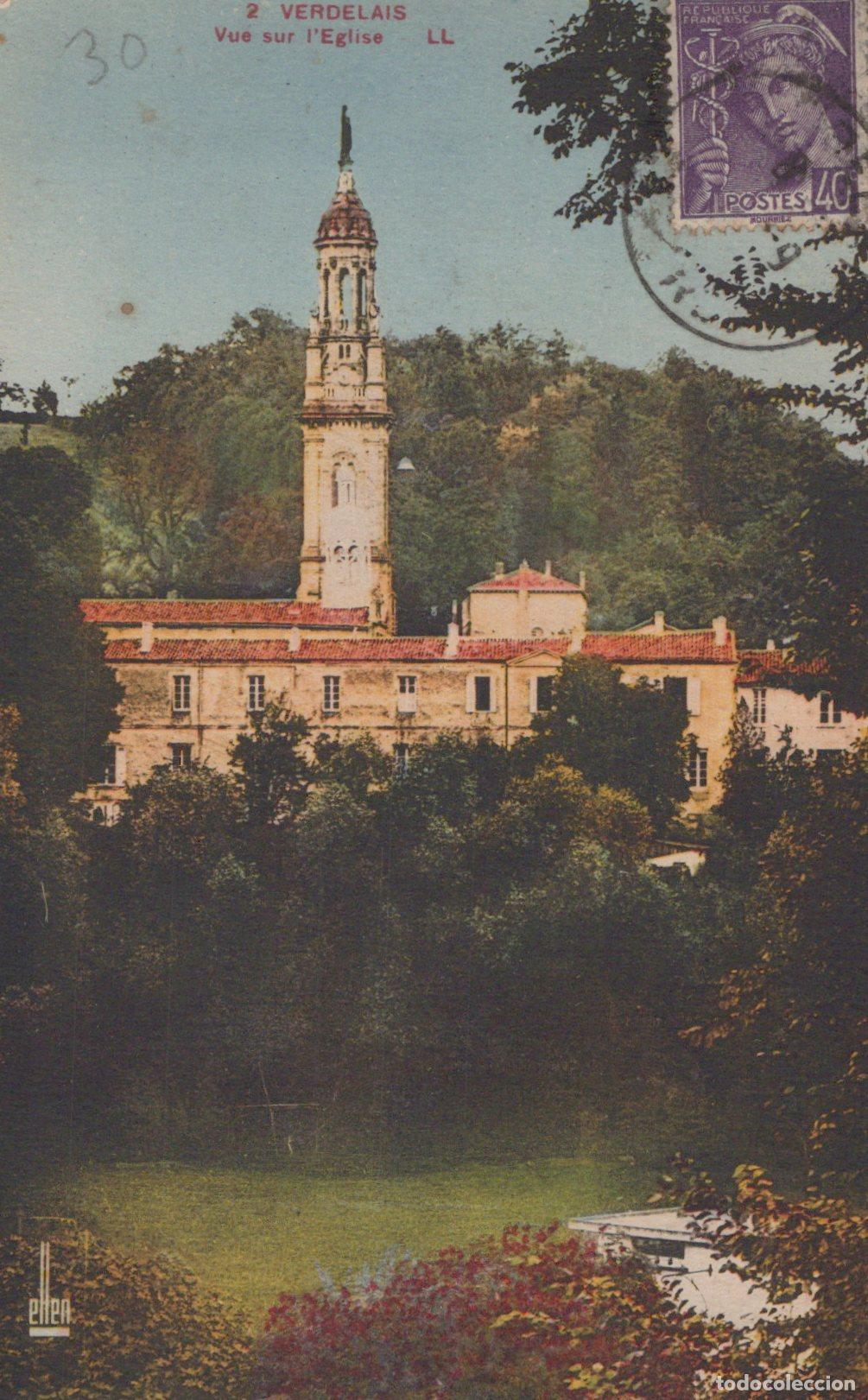 Cartoline: France Verdelais Vue sur L &Eacute;glise B&acirc;timent Religieux Architecture *YAD139