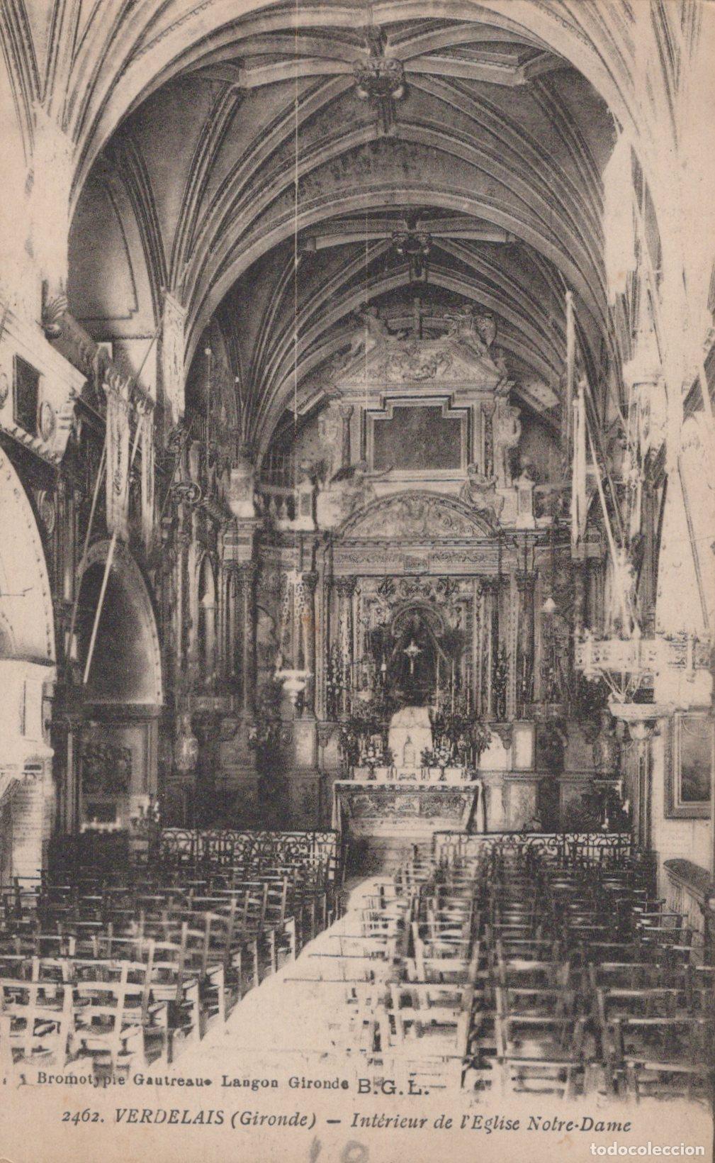 Postcards: France Verdelais &Eacute;glise Notre Dame Int&eacute;rieur Architecture *YAD141