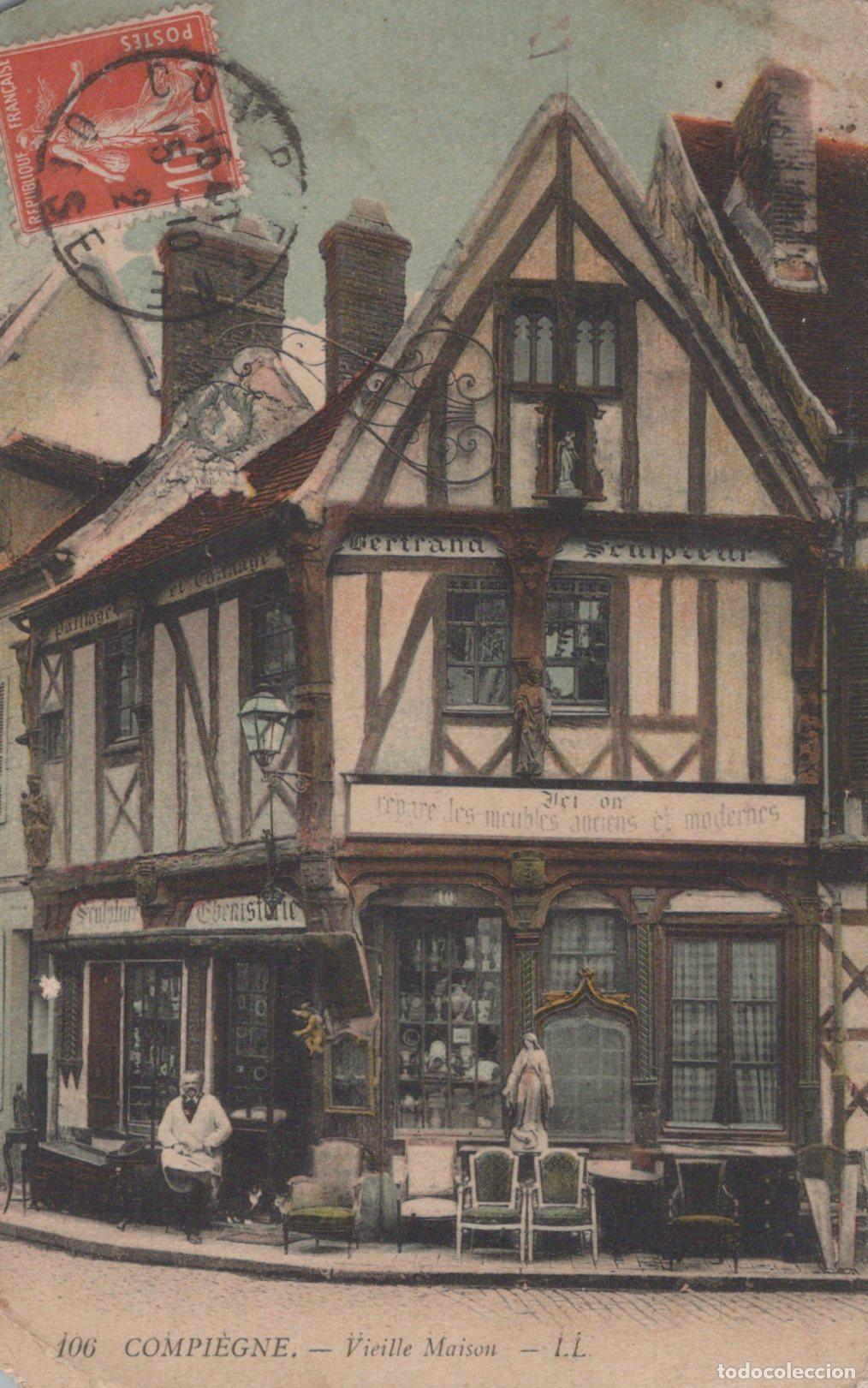 Postcards: France Compi&egrave;gne Vieille Maison &Agrave; Colombages Magasin *YAD234