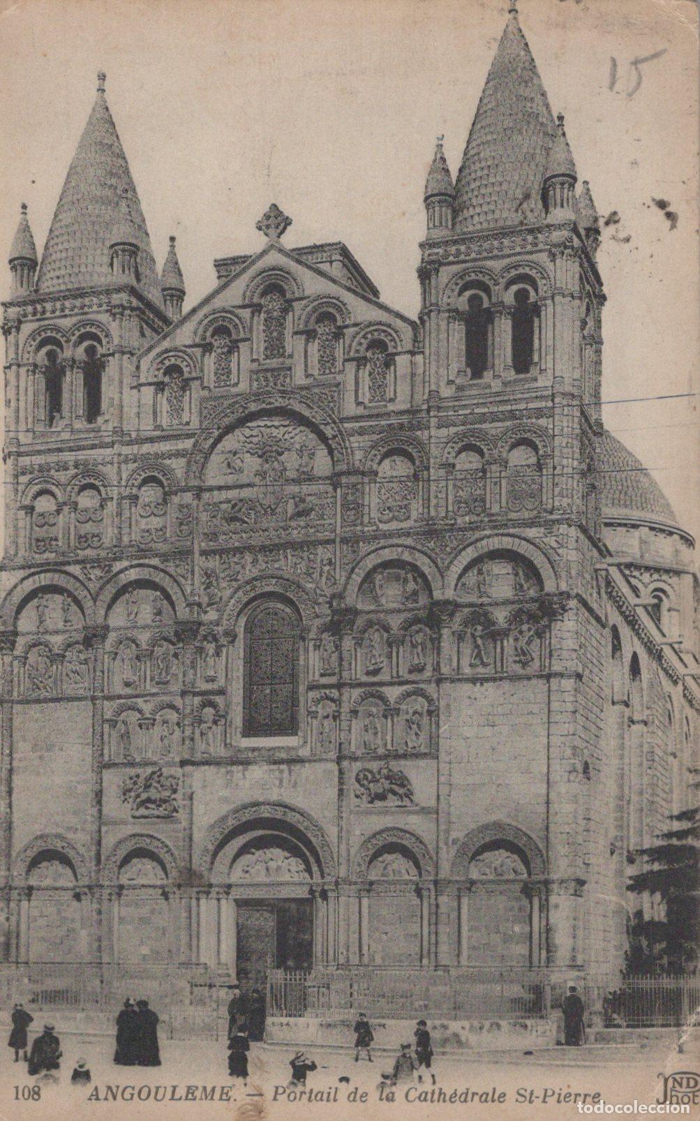 Cartes Postales: France Angoul&ecirc;me Angouleme Cath&eacute;drale Saint Pierre Portail Roman Anim&eacute; *YAD171