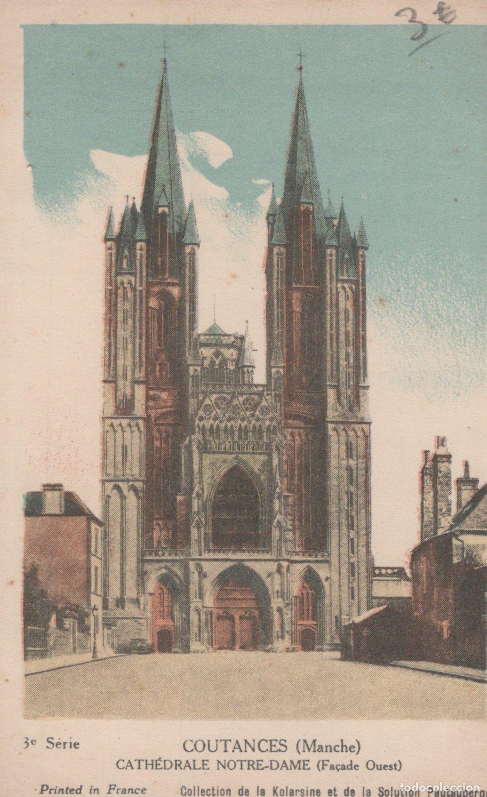 Cartes Postales: France Coutances Cath&eacute;drale Notre Dame Fa&ccedil;ade Ouest *YAD181