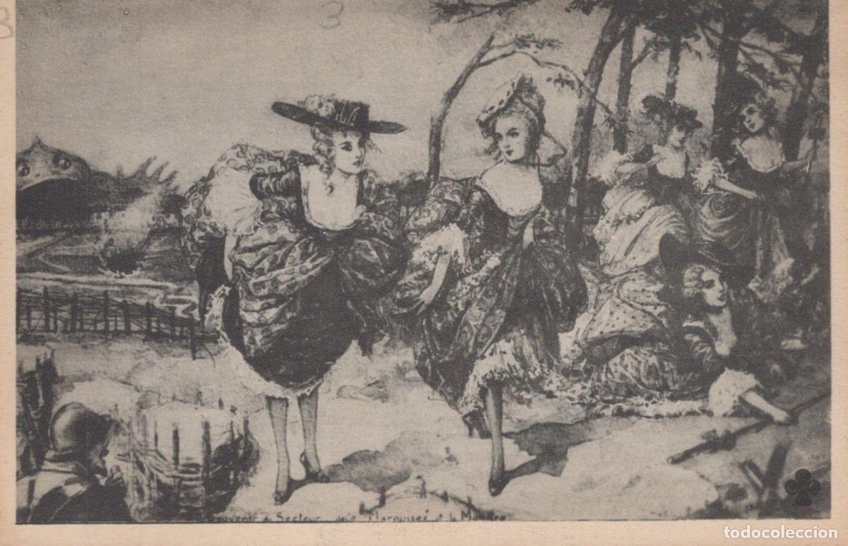 Cartes Postales: France Paris Sc&egrave;ne D &Eacute;poque Femmes Costum&eacute;es 18&egrave;me Si&egrave;cle Art Unposted *YAD299
