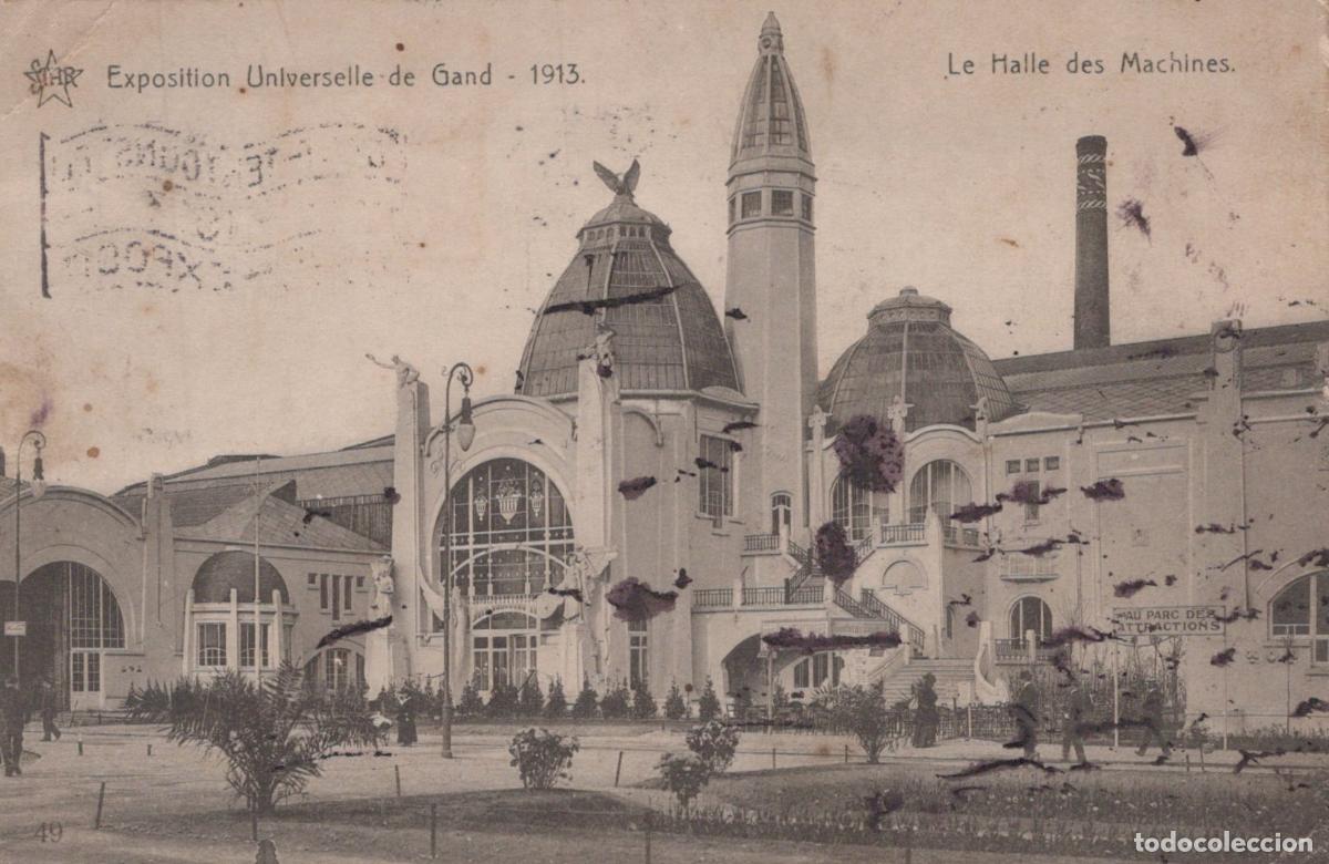 Cartoline: Belgique Ghent Gand Flandre Orientale Exposition Universelle Halle *YAD329
