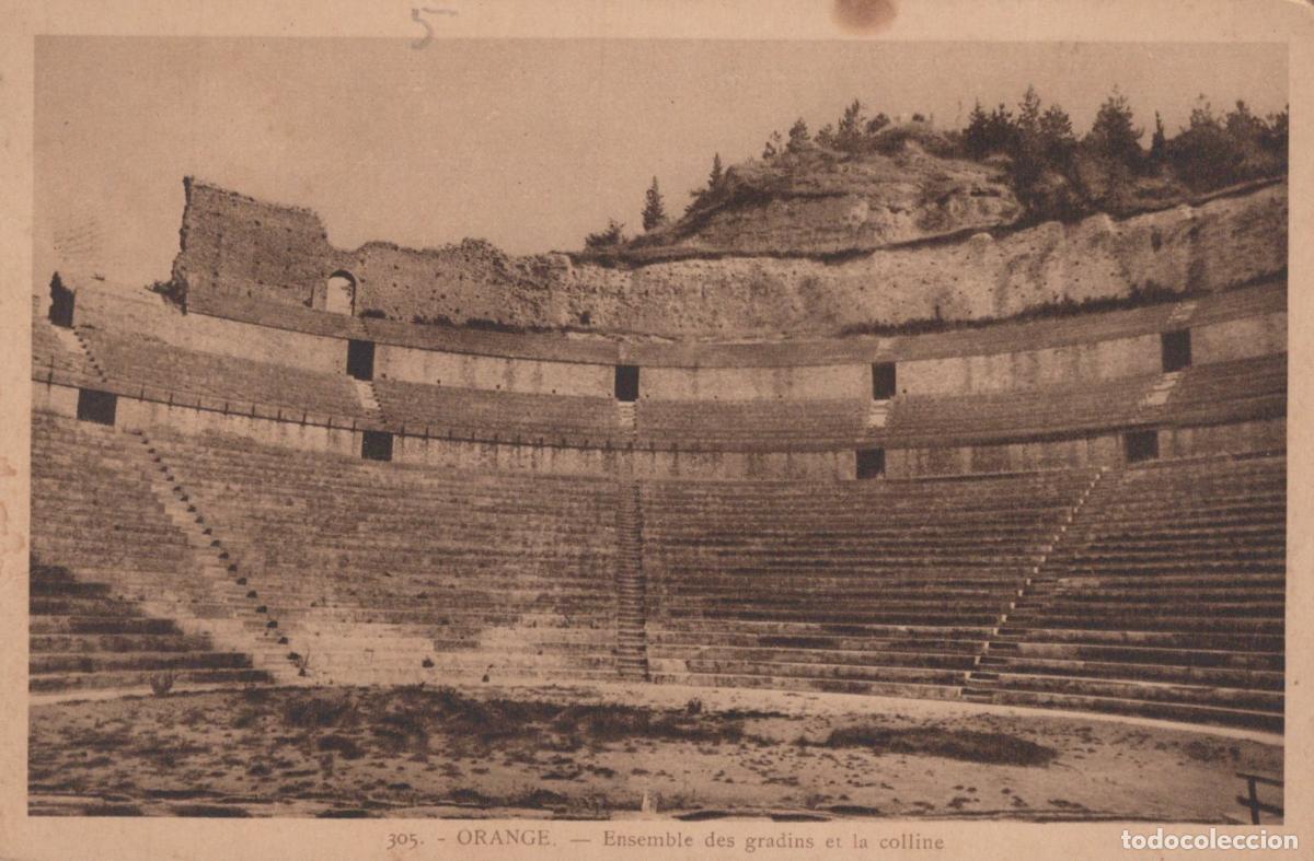 Cartoline: France Orange Th&eacute;&acirc;tre Antique Romaine Unposted *YAD344
