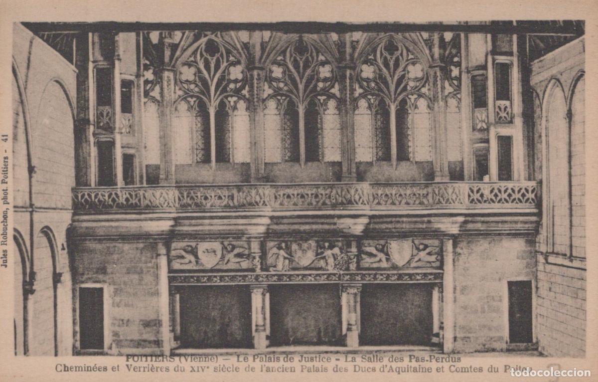Cartoline: France Poitiers Palais de Justice Int&eacute;rieur Gothique Xive Si&egrave;cle *YAD349