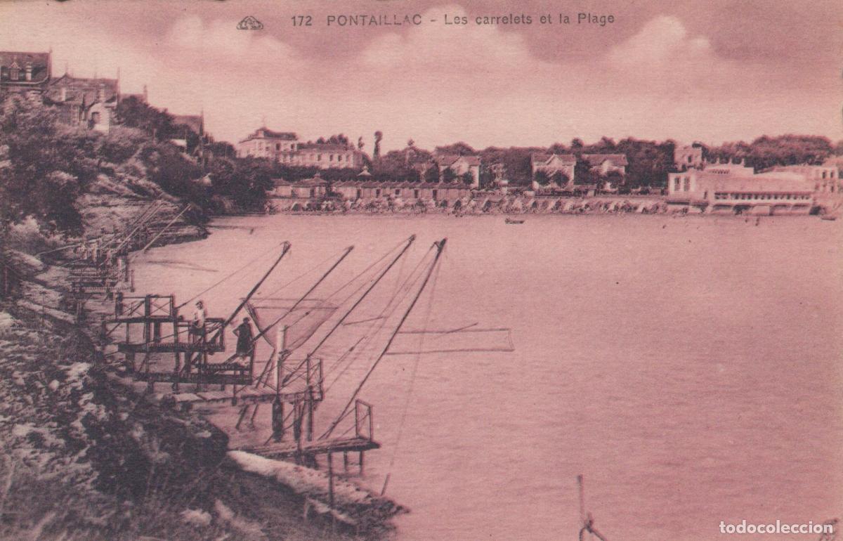 Postales: France Pontaillac Carrelets Plage C&ocirc;tier Post&eacute;e *YAD439