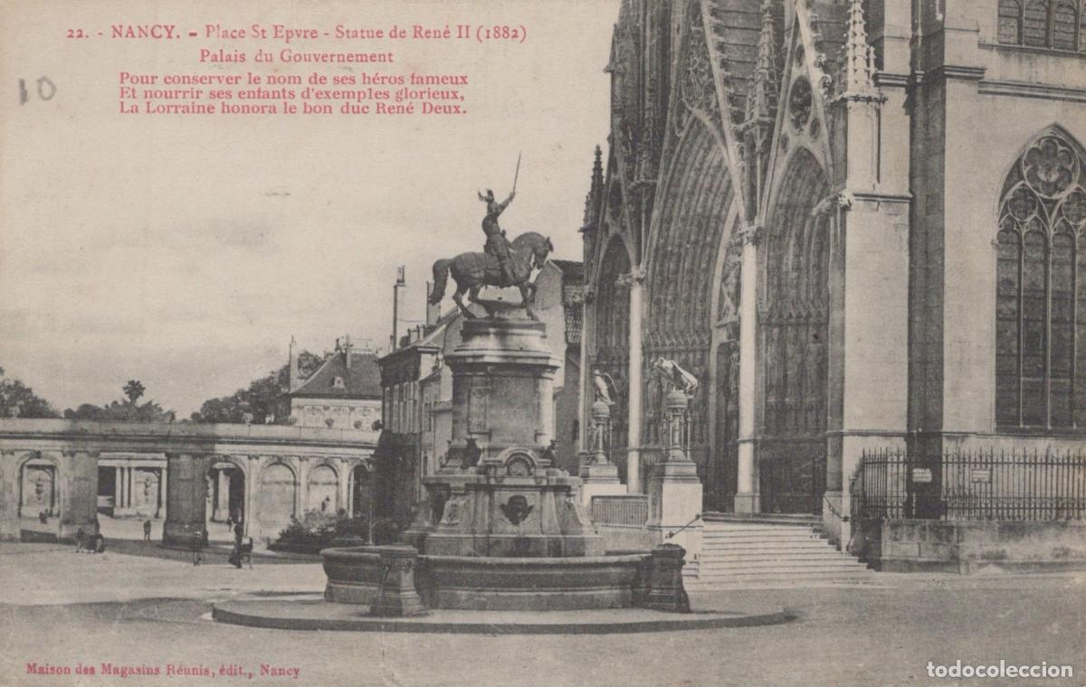 Postcards: France Nancy Place St Epvre Statue de Ren&eacute; II Palais du Gouvernement *YAD351