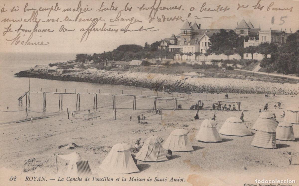 Postales: France Royan La Conche de Foncillon et Maison de Sant&eacute; Amiot Plage *YAD440