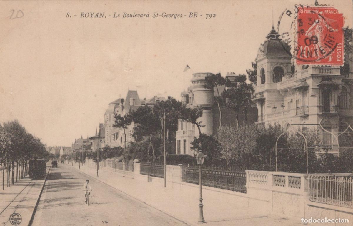Cartes Postales: France Royan Boulevard Saint Georges Tramway et Villas *YAD426