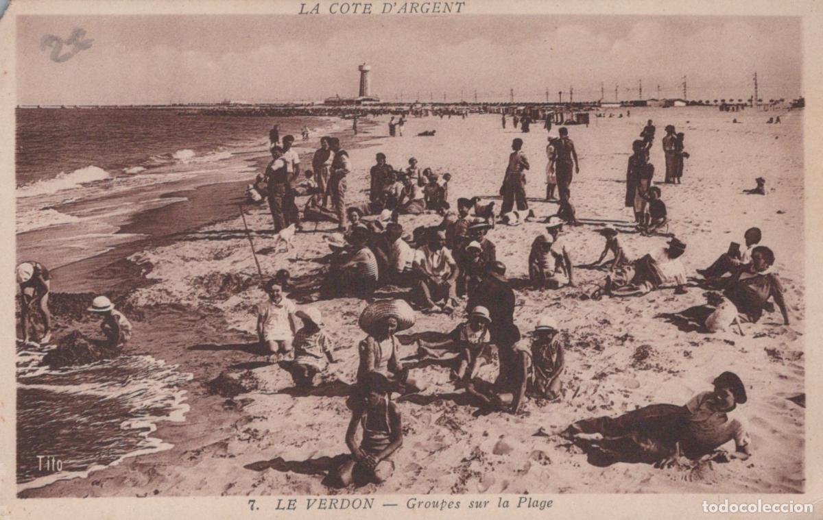 Cartes Postales: France Le Verdon C&ocirc;te D Argent Plage Groupes Phare *YAD564