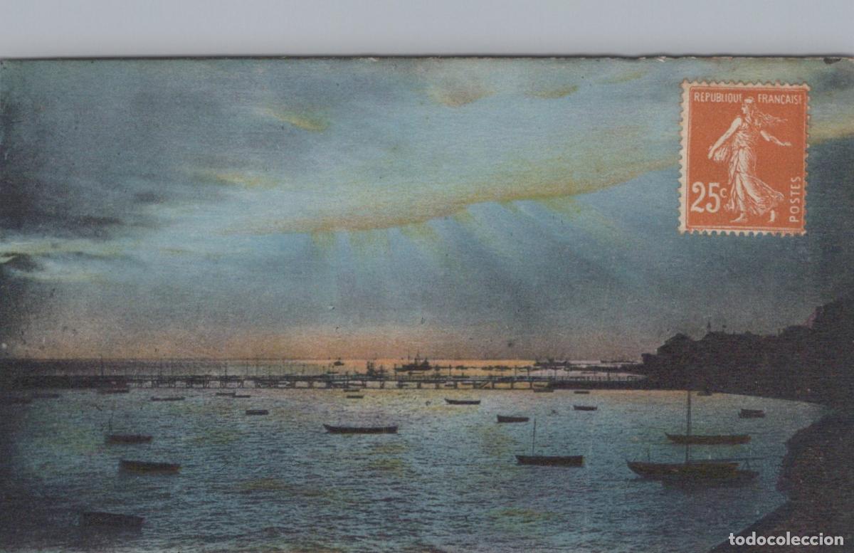 Cartoline: France Nantes Cr&eacute;puscule Portuaire Bateaux *YAD595