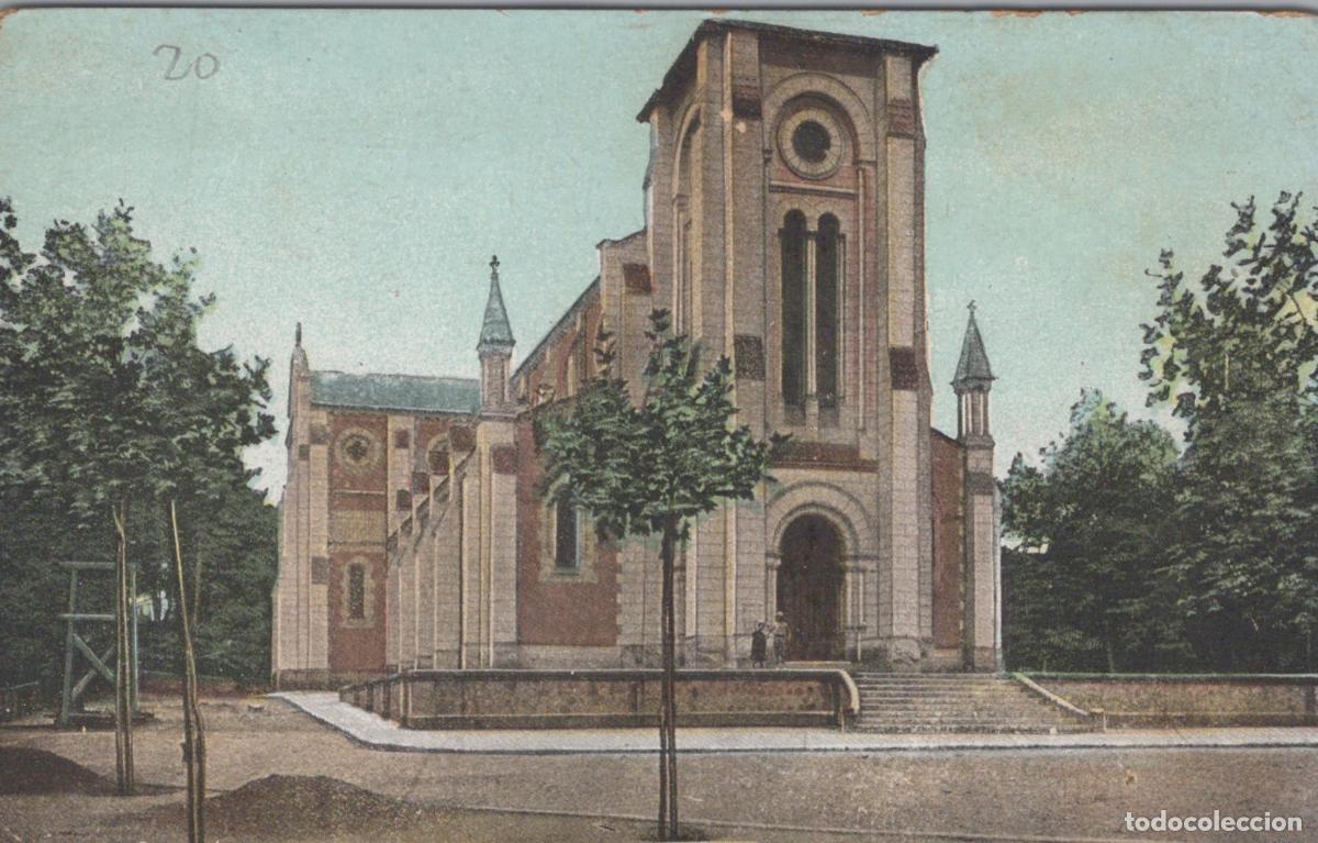 Cartoline: France Ville Inconnue R&eacute;gion Inconnue Grande &Eacute;glise N&eacute;o Romane &Eacute;crite *YAD600