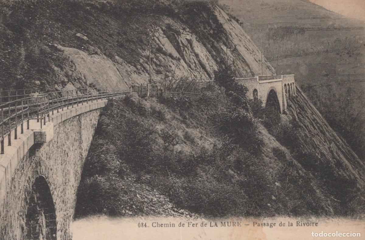 Cartoline: France La Mure Chemin de Fer Pont Passage Rivoire Paysage Circul&eacute;e *YAD521