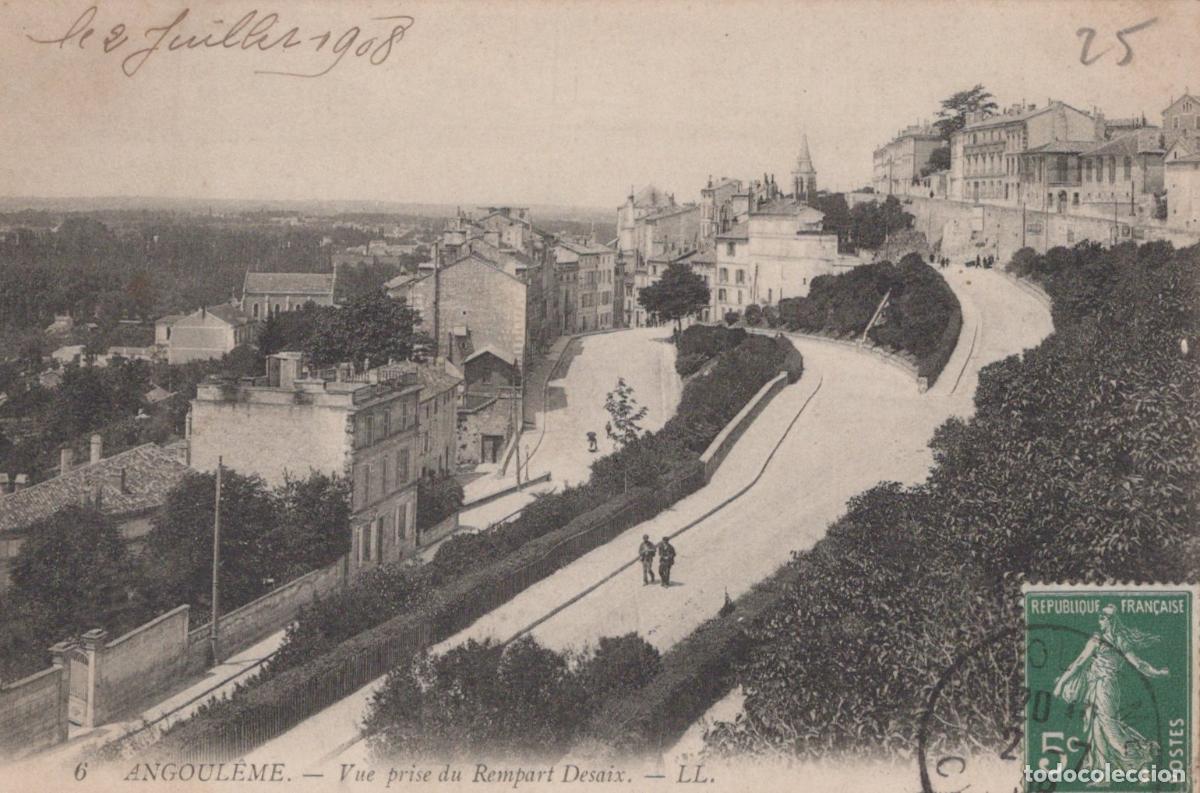Cartoline: France Angoul&ecirc;me Vue G&eacute;n&eacute;rale du Rempart Desaix 1908 *YAD551