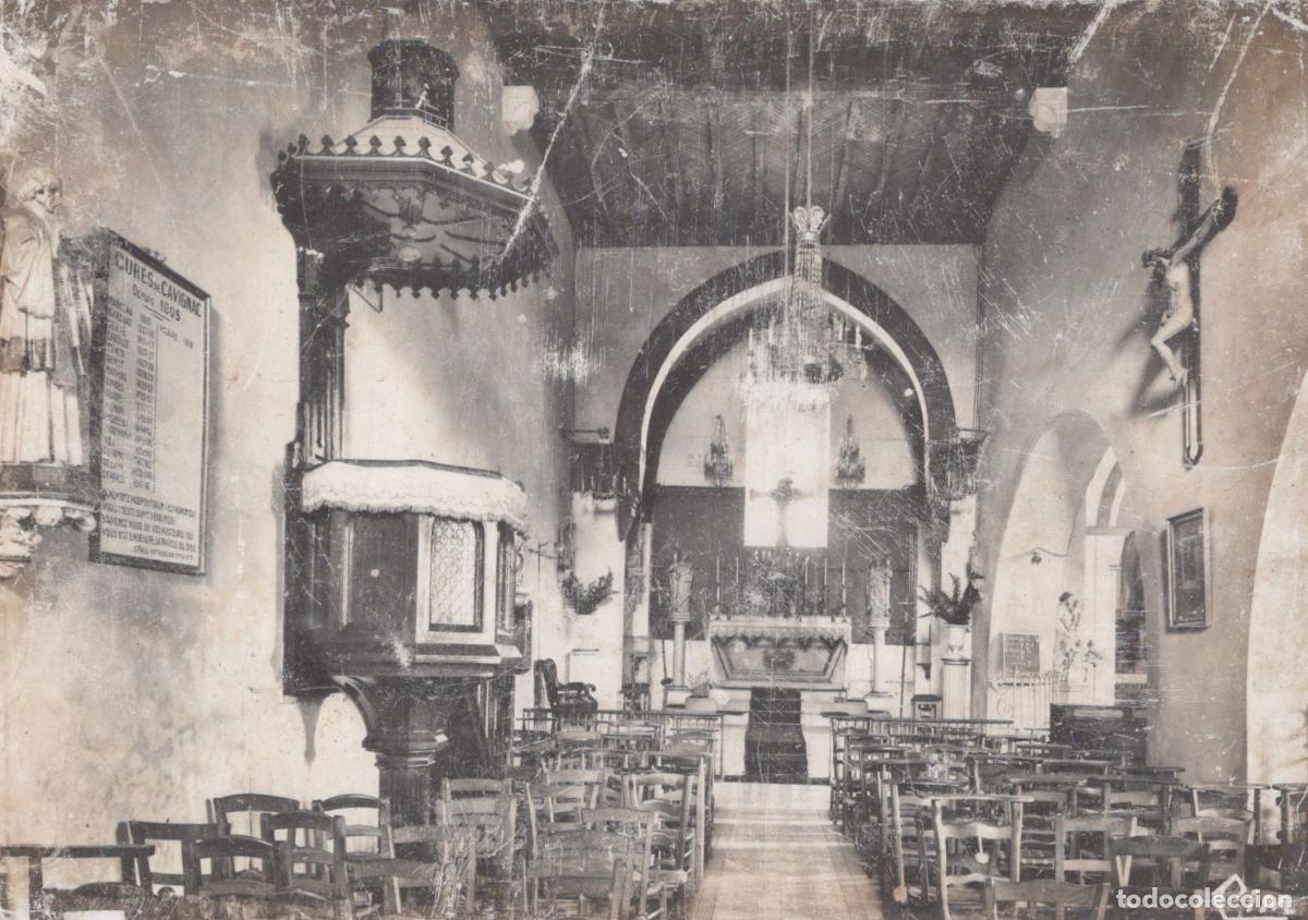 Postcards: France Cavignac Int&eacute;rieur &Eacute;glise St Hilaire Real Photo Unposted *YAD650