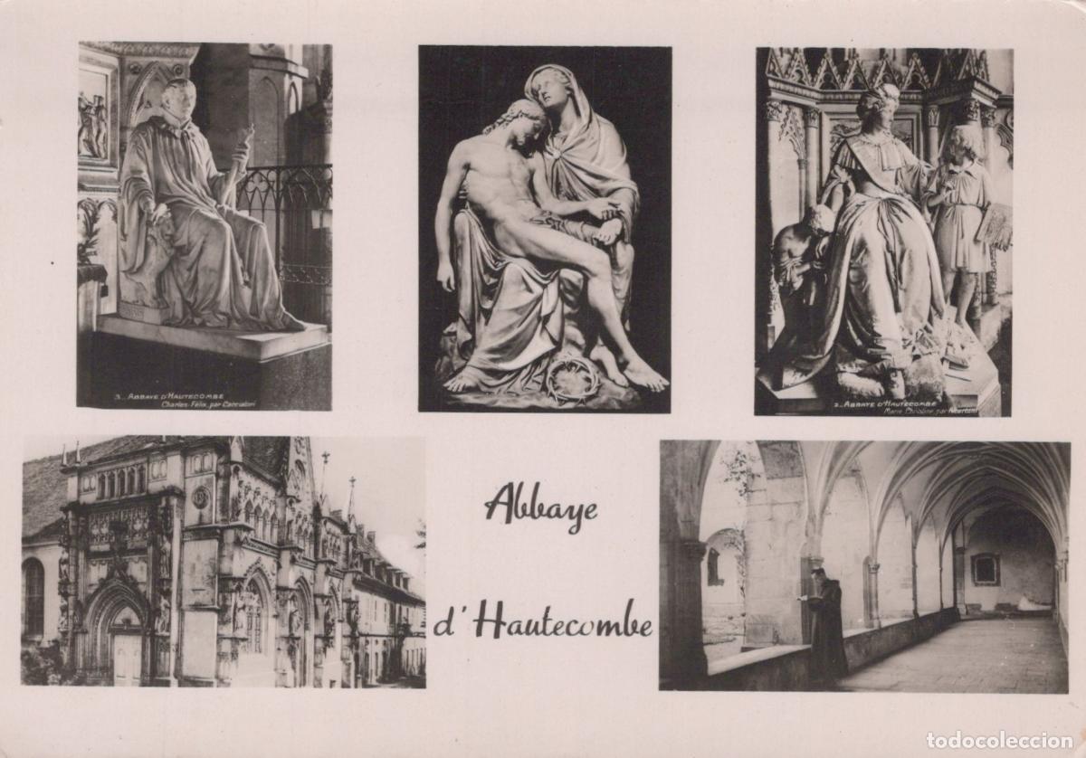 Postcards: France Hautecombe Abbaye D Sculptures Architecture Real Photo *YAD659