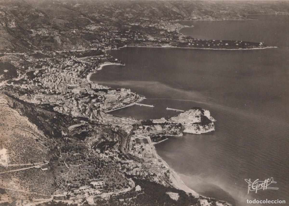 Postcards: France Monte Carlo Monaco Menton Vue A&eacute;rienne Villes Real Photo Unposted *YAD785
