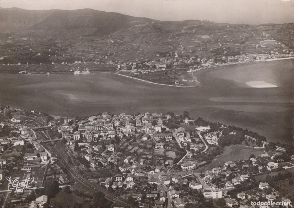 Postcards: France Hendaye Vue A&eacute;rienne Ville Bidassoa Fontarabie Real Photo *YAD790