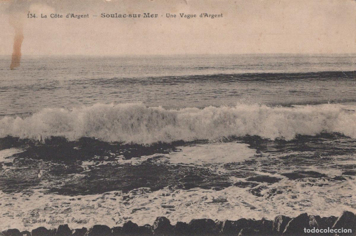 Postales: France Soulac sur Mer C&ocirc;te D Argent Vague Marine Unposted *YAD845