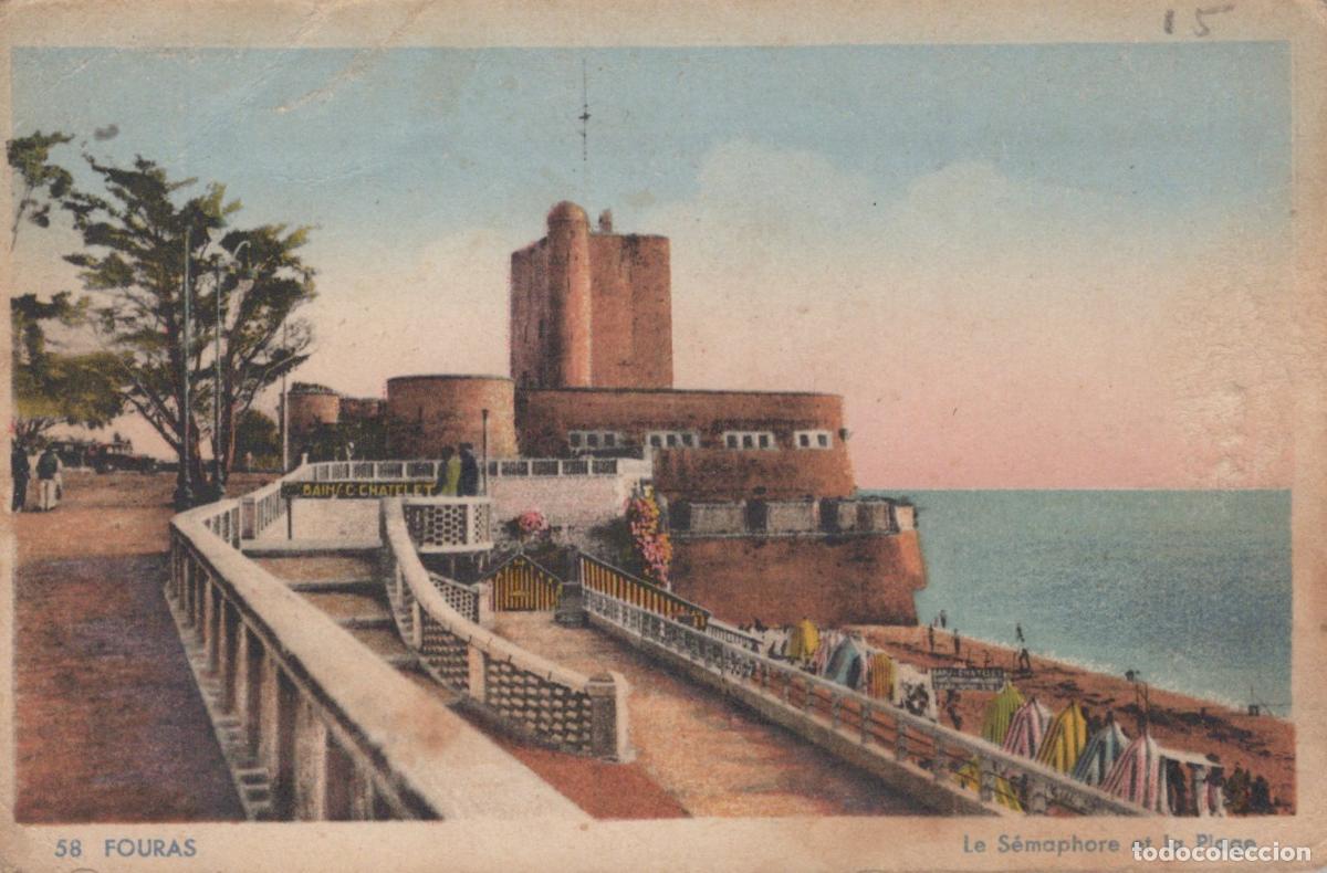 Postales: France Fouras Le S&eacute;maphore Fort C&ocirc;tier et Plage *YAD875