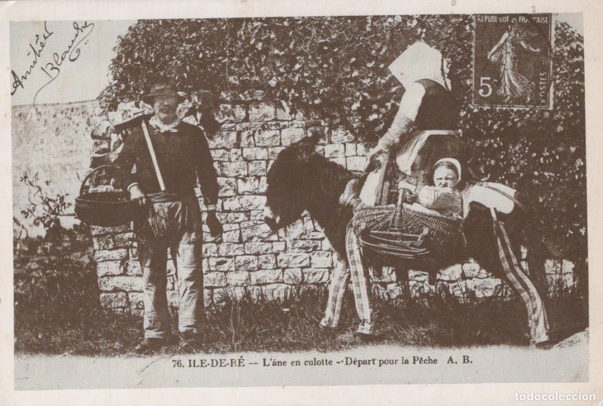 Cartes Postales: France Ile de Re Pecheurs Ane Enfant Panier *YAD822