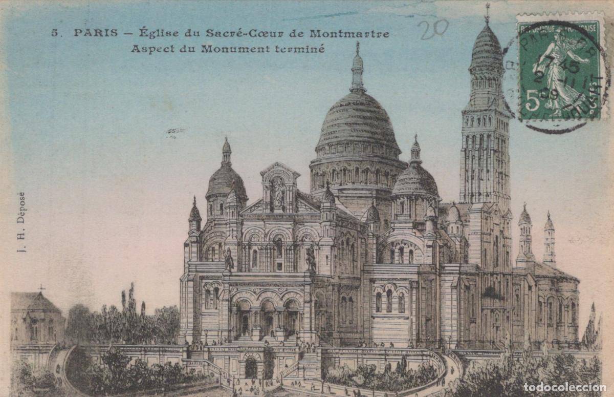 Postais: France Paris &Icirc;le de &Eacute;glise Sacr&eacute; C&oelig;ur Montmartre Architecture *YAD940