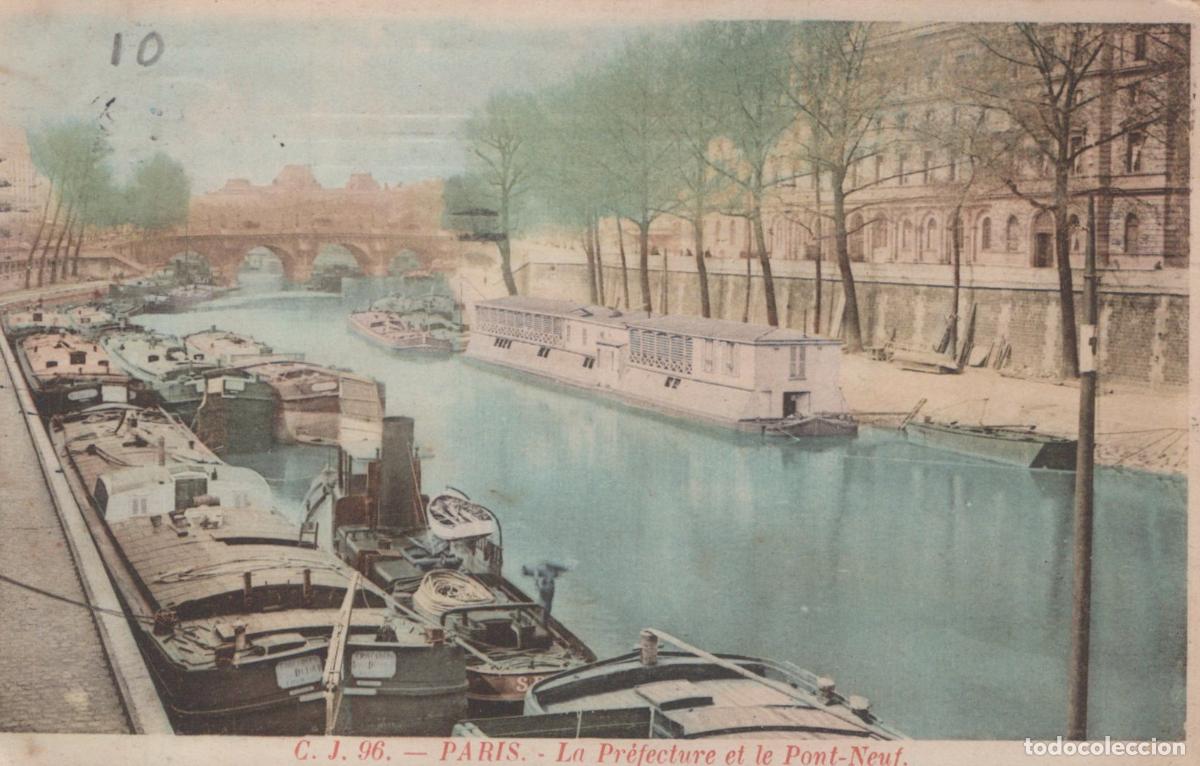 Postais: France Paris &Icirc;le de P&eacute;niches Seine Pr&eacute;fecture Pont Neuf *YAD951
