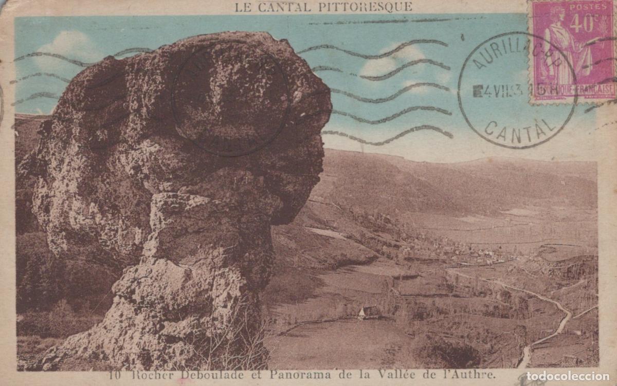 Postales: France Aurillac Rocher Deboulade Panorama Vall&eacute;e de L Authre Affranchie *YAD996
