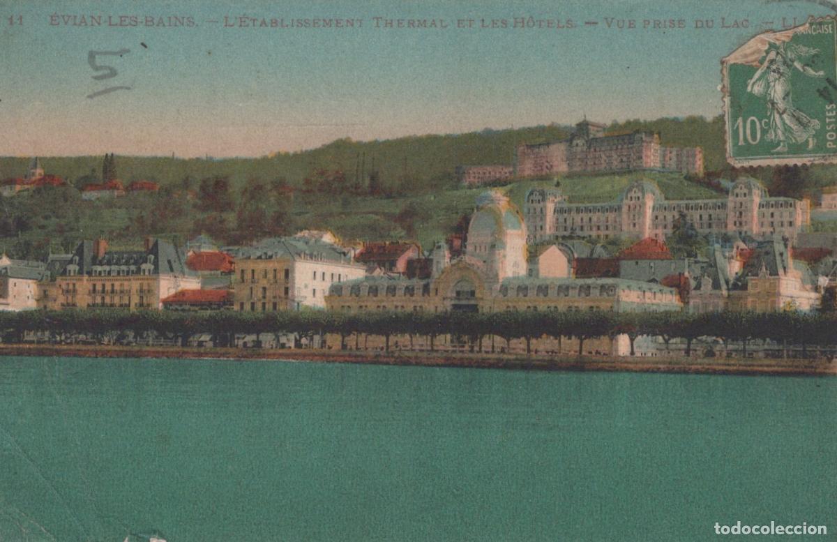Postales: France Evian les Bains &Eacute;tablissement Thermal H&ocirc;tels au Lac *YAD997
