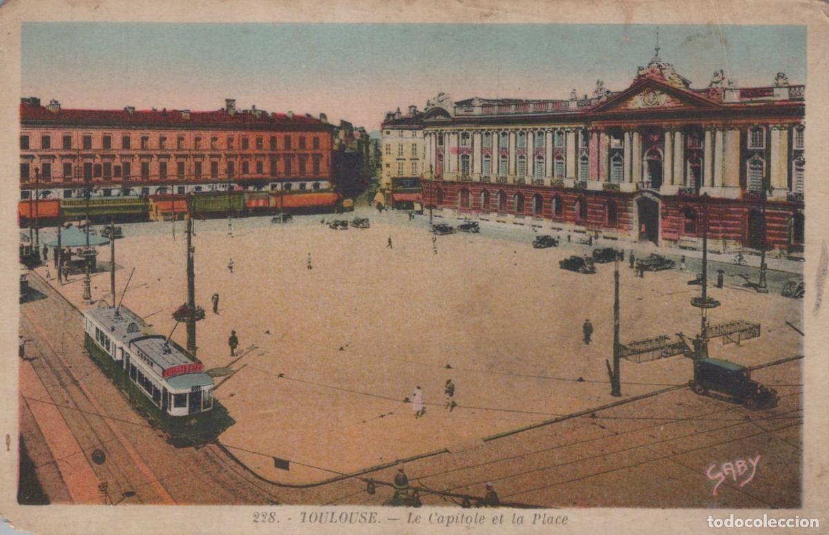 Postkarten: France Toulouse Place du Capitole Tramway Architecture *YAD046