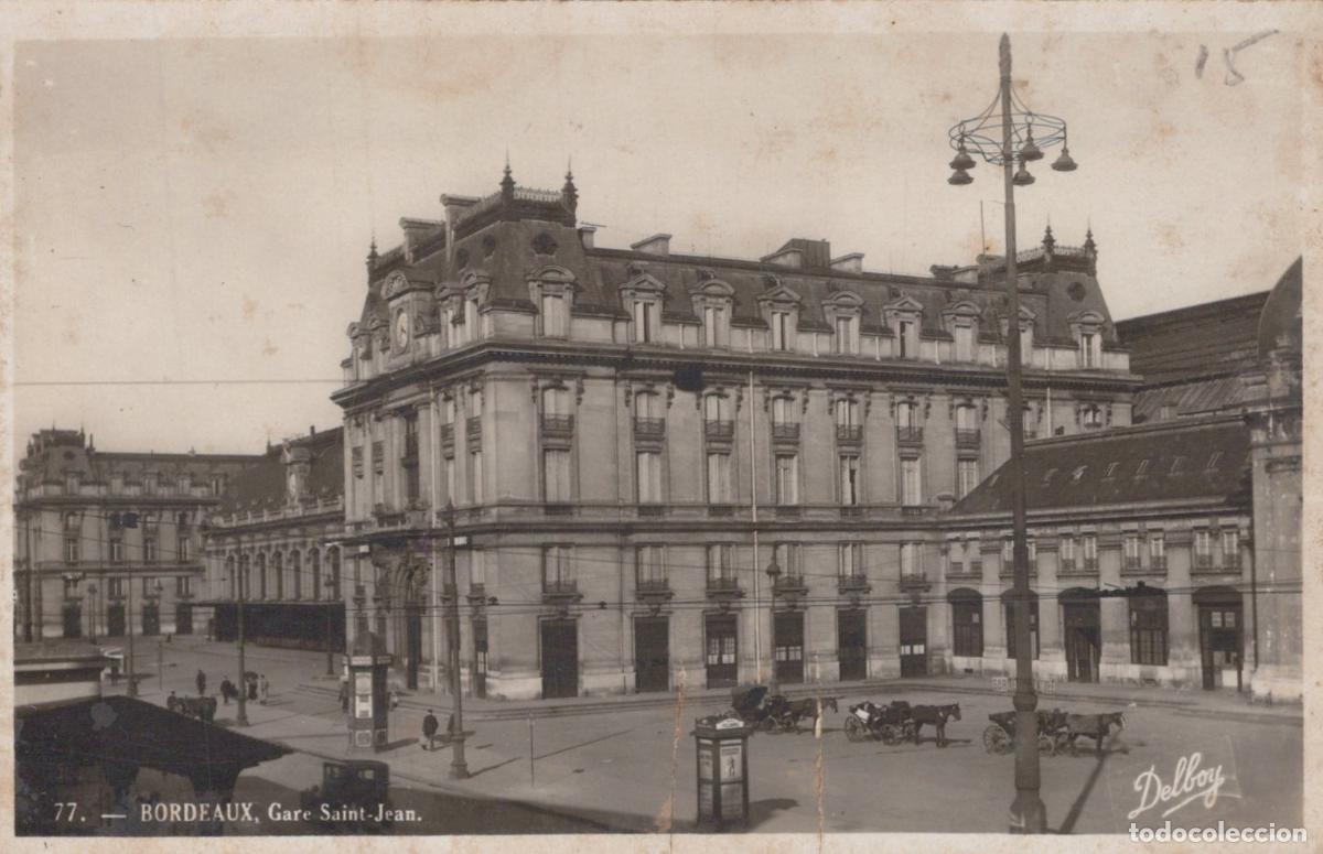 Postkarten: France Bordeaux Gare Saint Jean Architecture Avec Cal&egrave;ches *YAD086