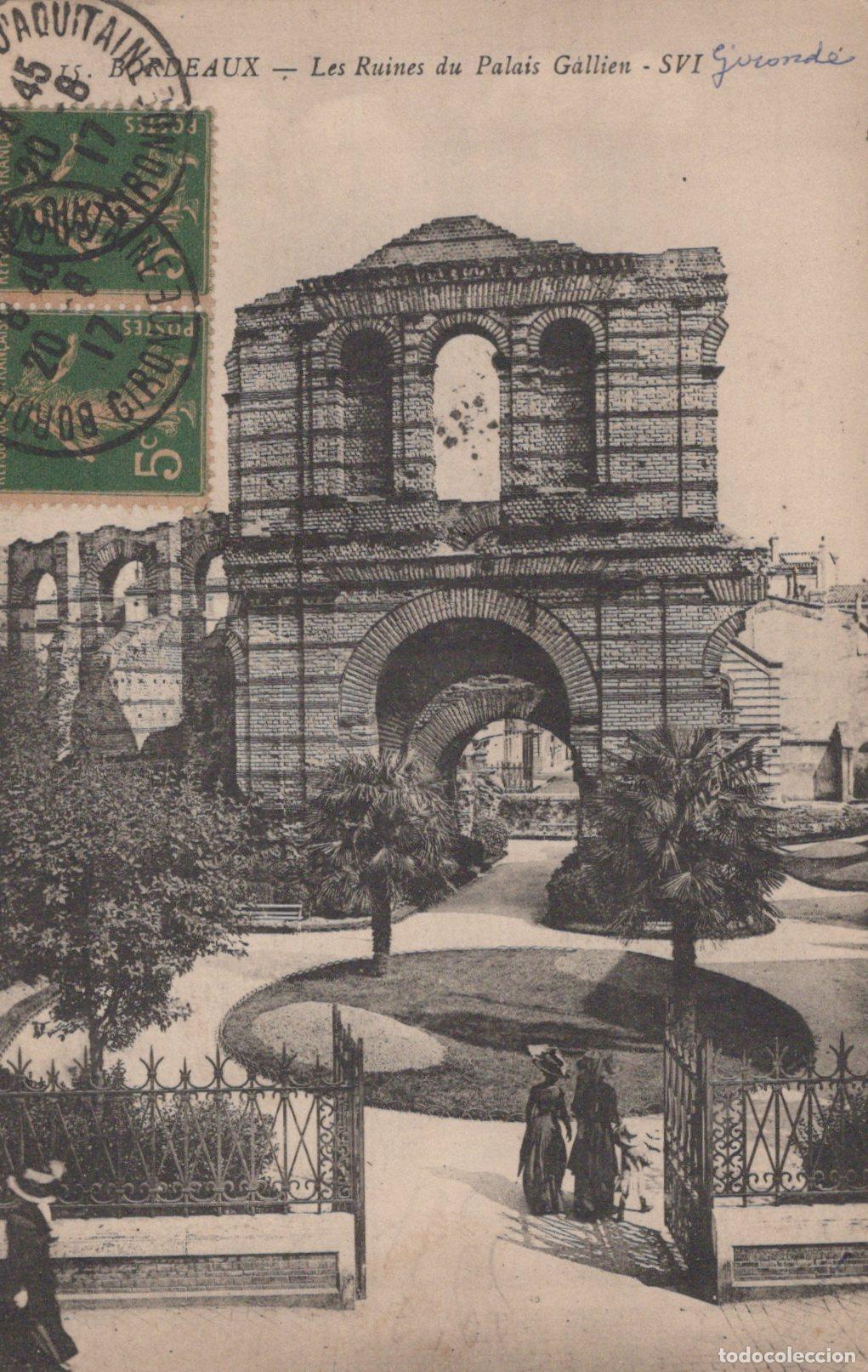 Postkarten: France Bordeaux Ruines du Palais Gallien Amphith&eacute;&acirc;tre Romain *YAD127