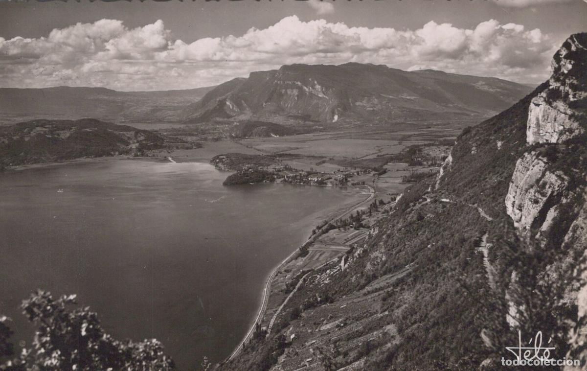 Postkarten: France Aix les Bains Lac du Bourget Rocher de la Chambotte Real Photo *YAD057