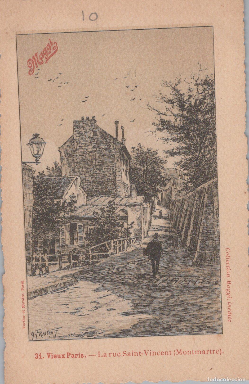Postkarten: France Paris Montmartre Rue Saint Vincent Real Photo *YAD137